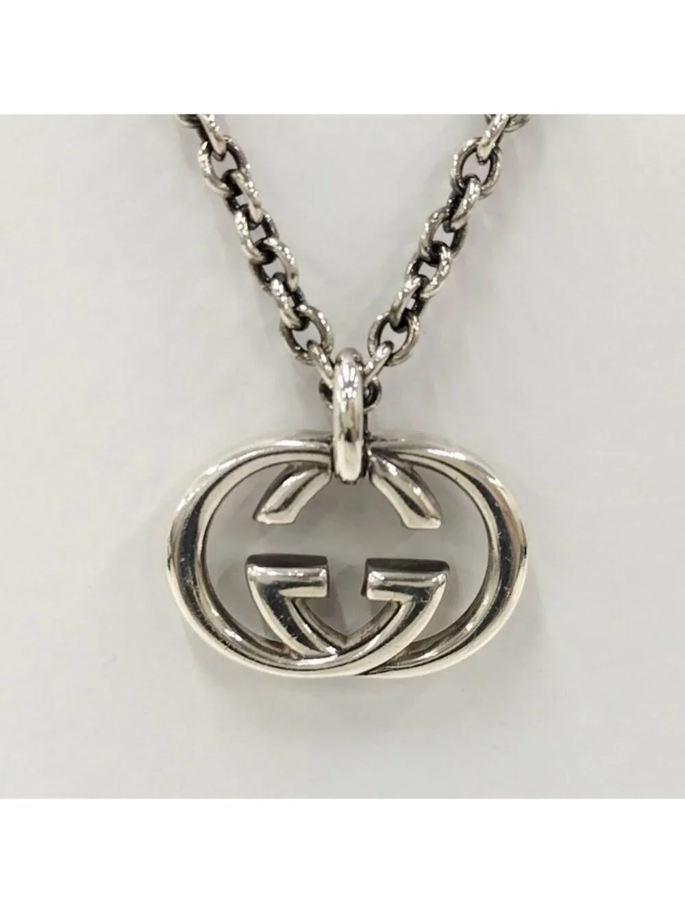 Gucci Interlocking Necklace Silver